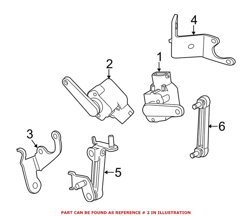 BMW Headlight Level Sensor - Rear 37146853755